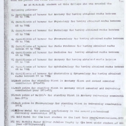 List of Honours & Certificates1